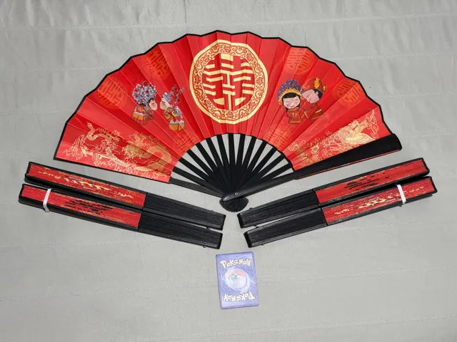 Double happiness fan